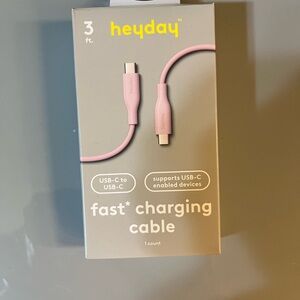 Heyday Light Pink USB-C to USB-C Charging Cable